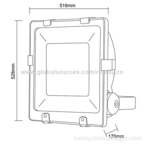 3-year Warranty Epistar Chip 600W LED Floodlight, AC 85-265V, IP65, 10-year Factory